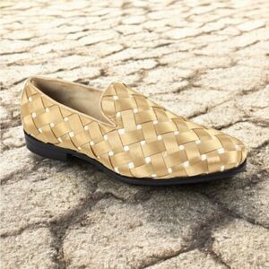 MEN'S FASHION PLAIN TOE SMOKER DRESS WEAVE SLIP ON BY AFTER MIDNIGHT. PRINCE.